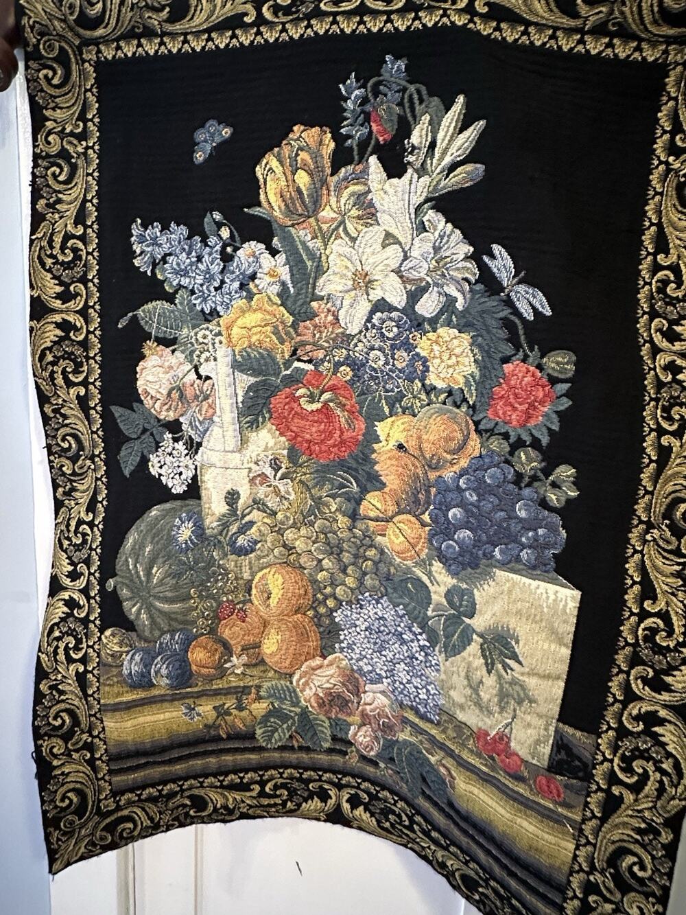 Tapisseries du Lion France Jarre de Fleurs Floral Wall Tapestry 38x27 French